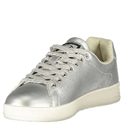 Gray Polyester Athletic Sneakers