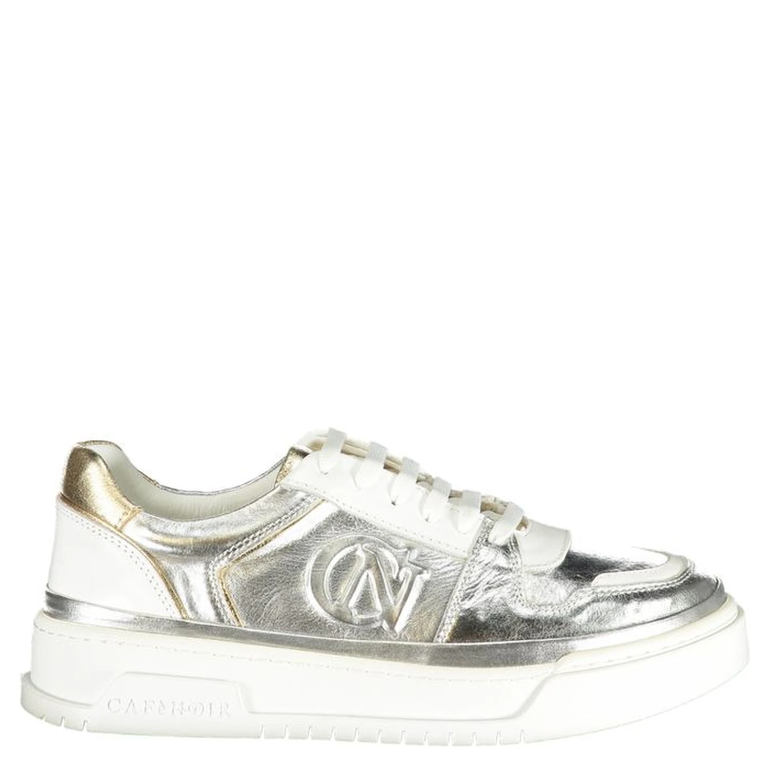 Gray Leather Athletic Sneakers