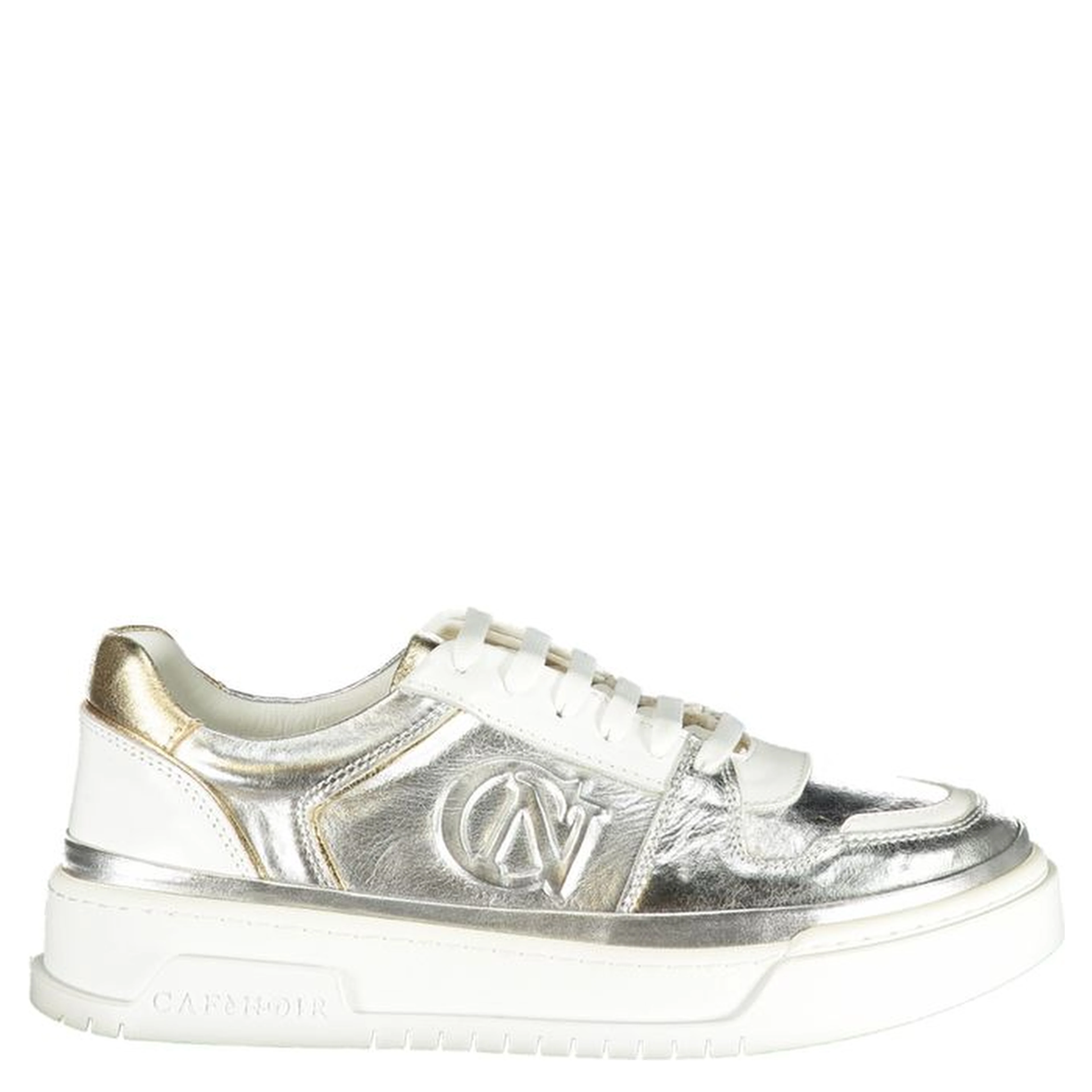 Gray Leather Athletic Sneakers