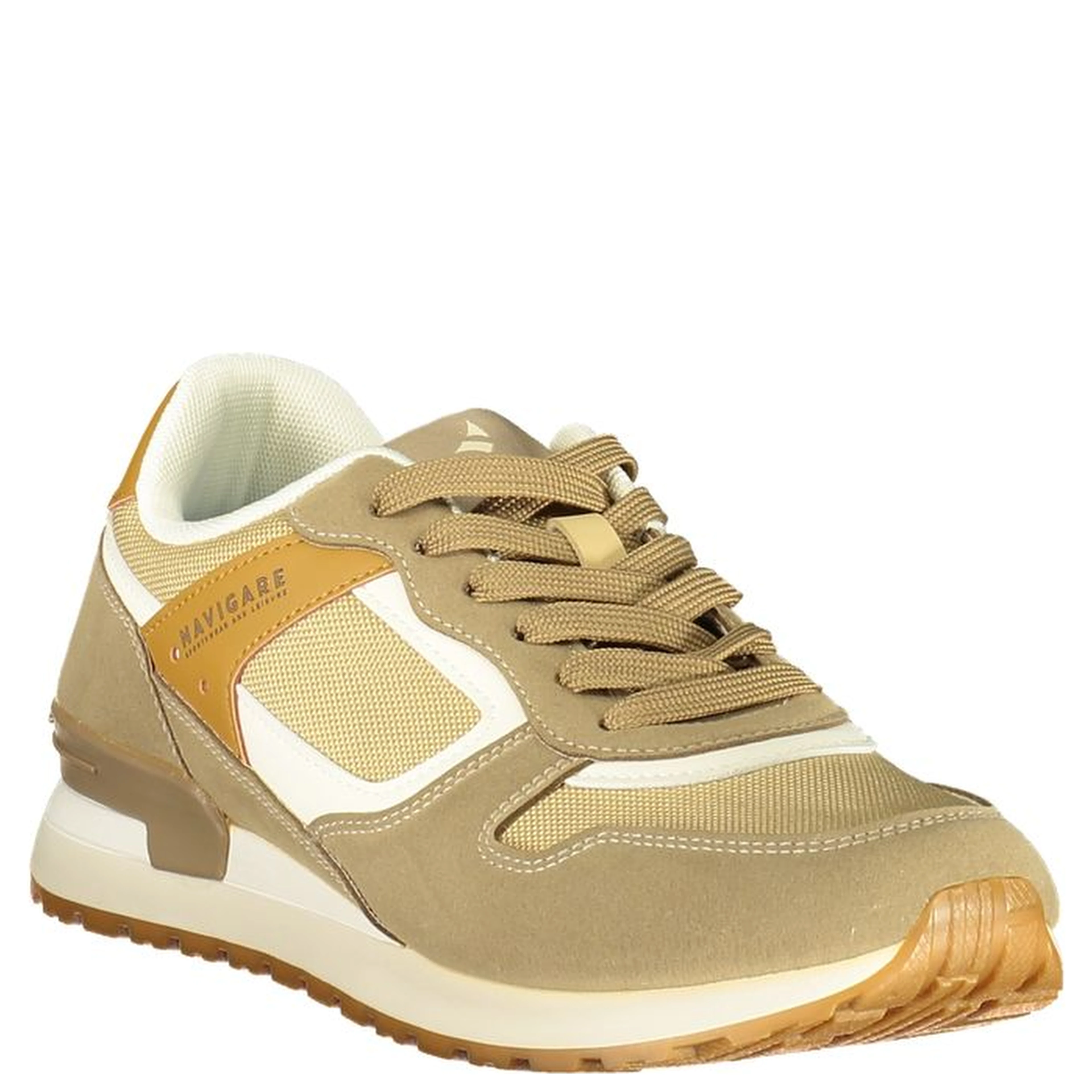Beige Polyester Men Sneaker