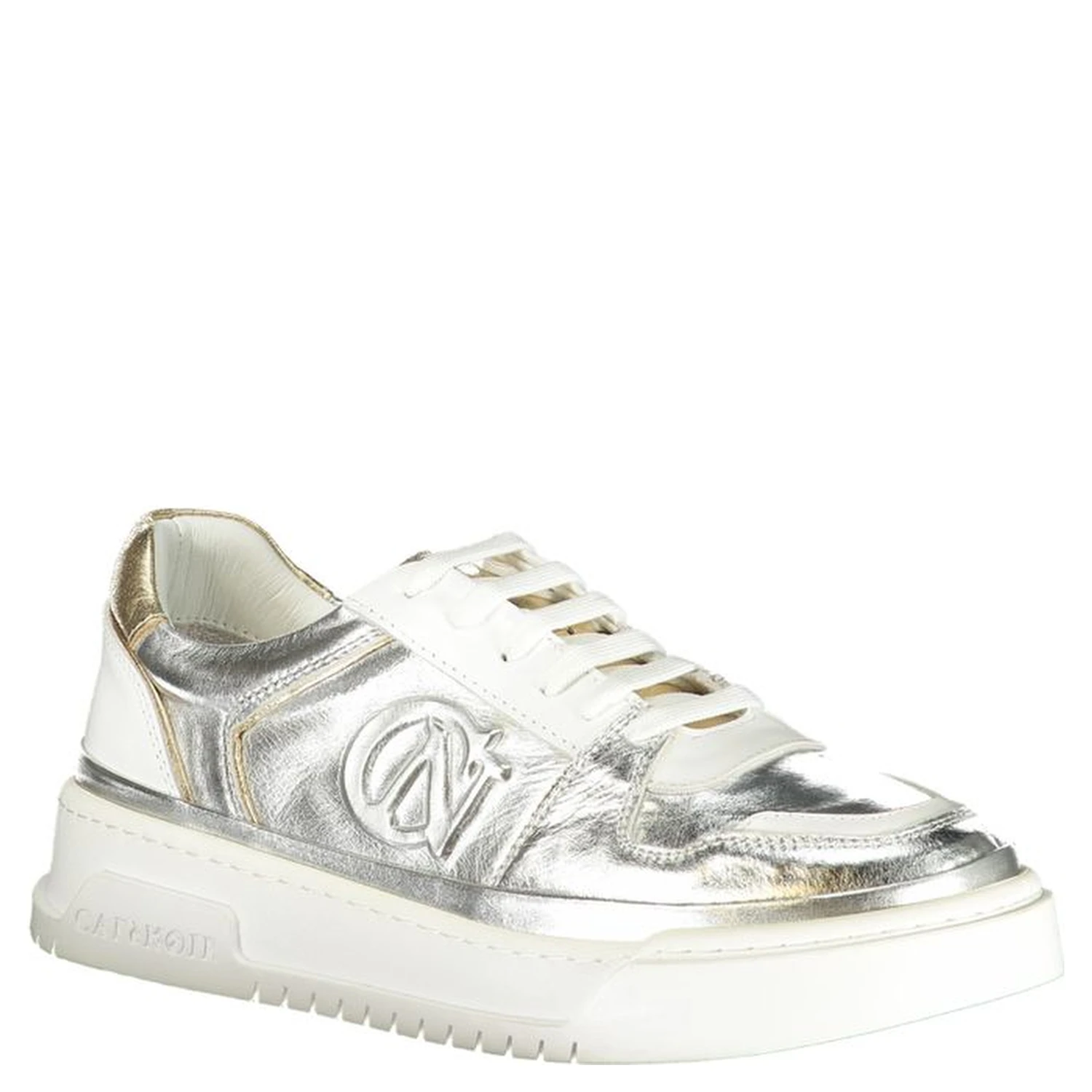 Gray Leather Athletic Sneakers
