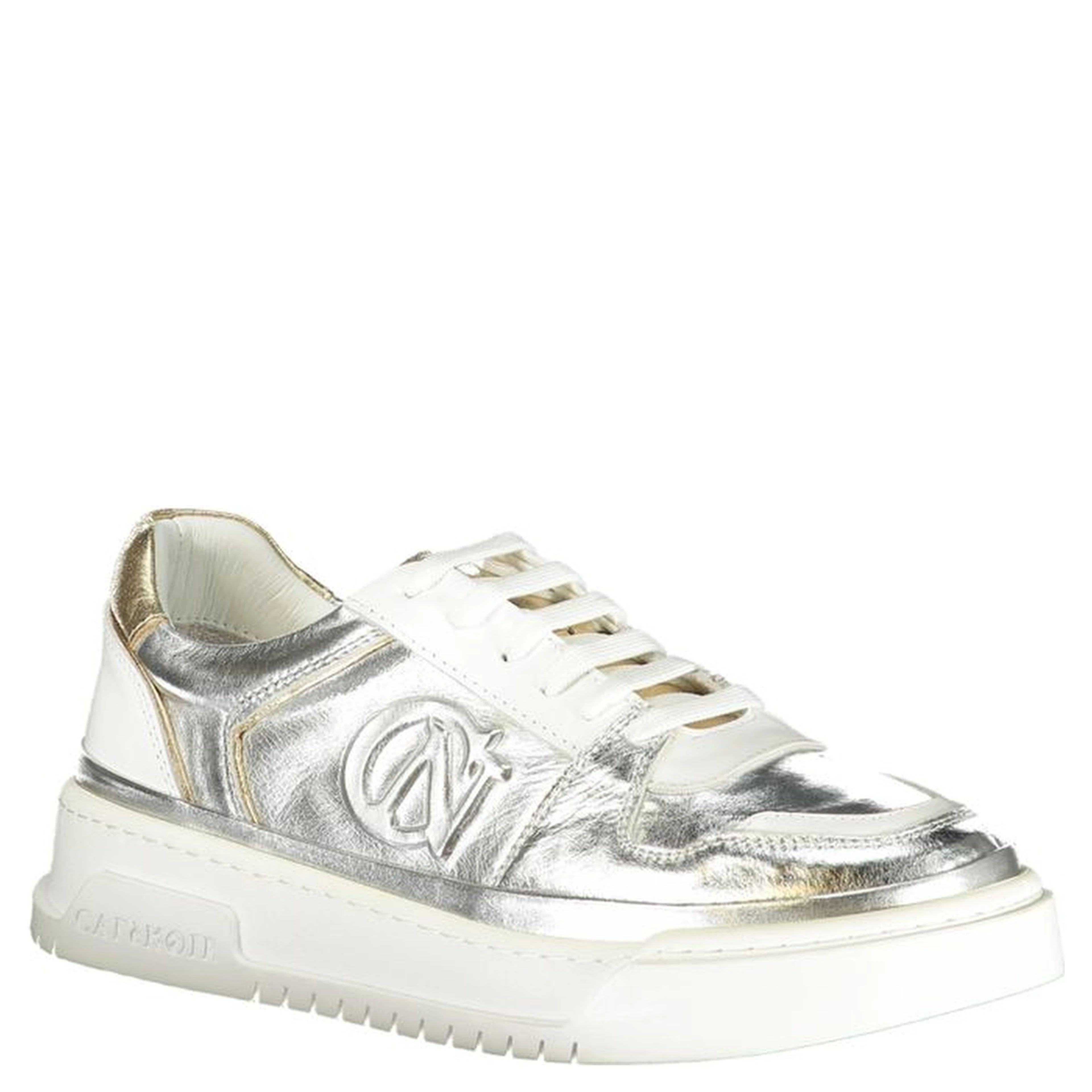 Gray Leather Athletic Sneakers
