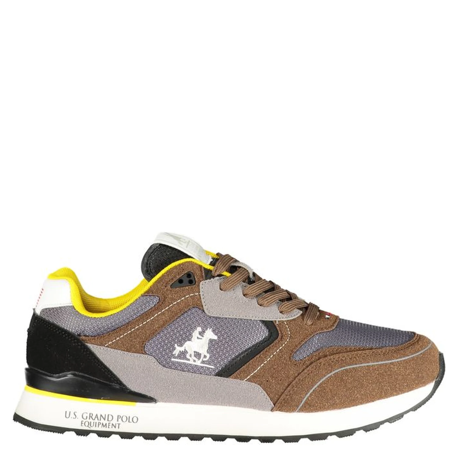 Brown Polyester Athletic Sneakers