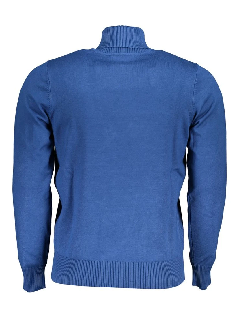 Blue Nylon Turtleneck