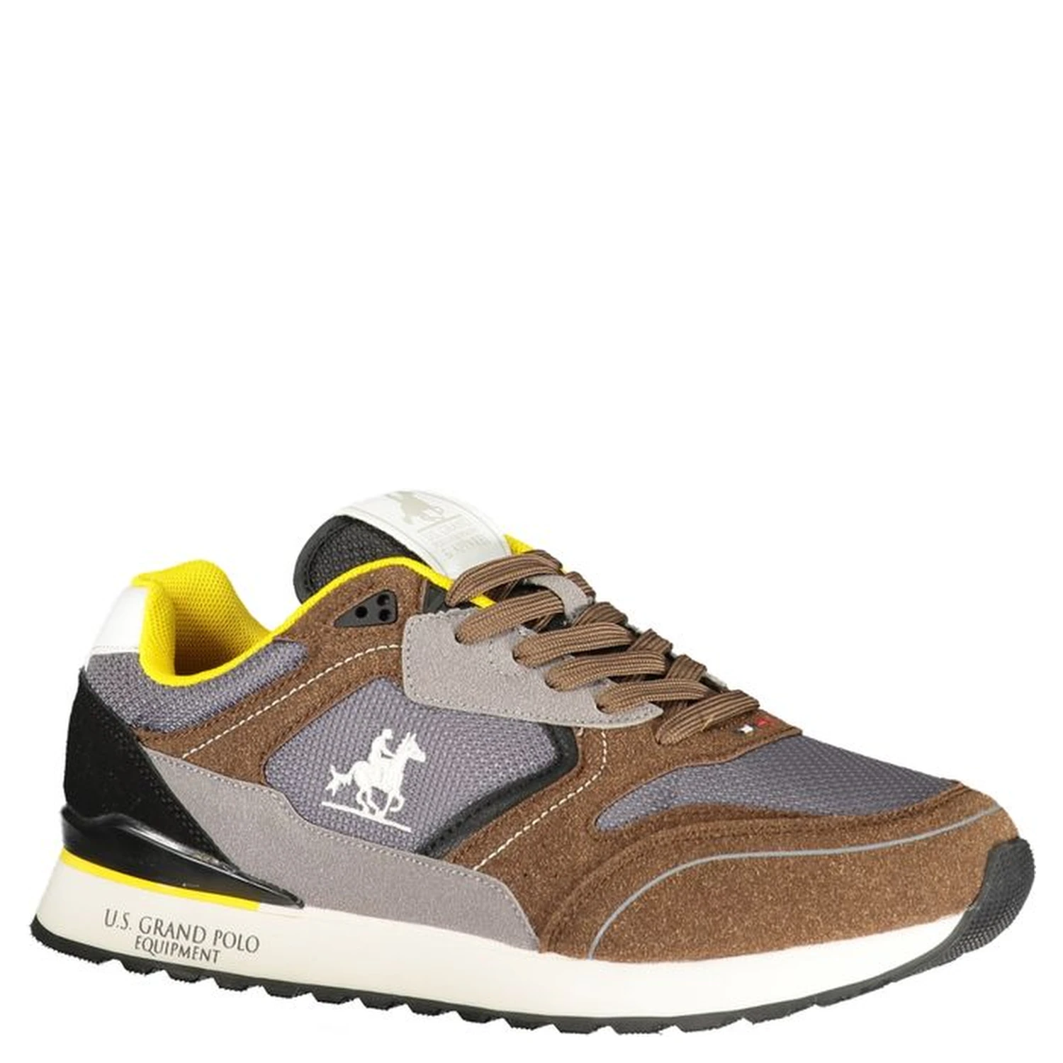 Brown Polyester Athletic Sneakers