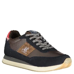 Brown Polyester Athletic Sneakers