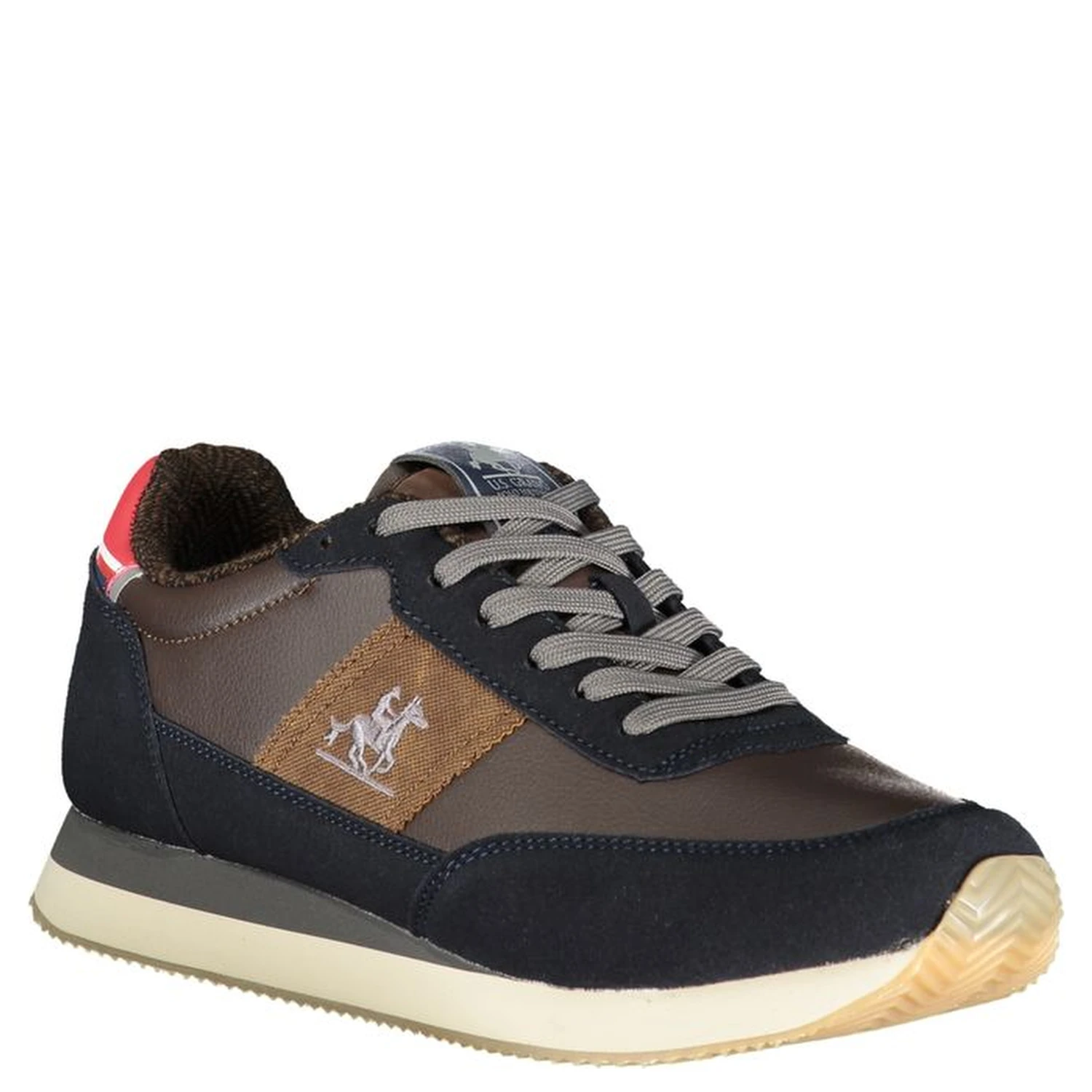 Brown Polyester Athletic Sneakers