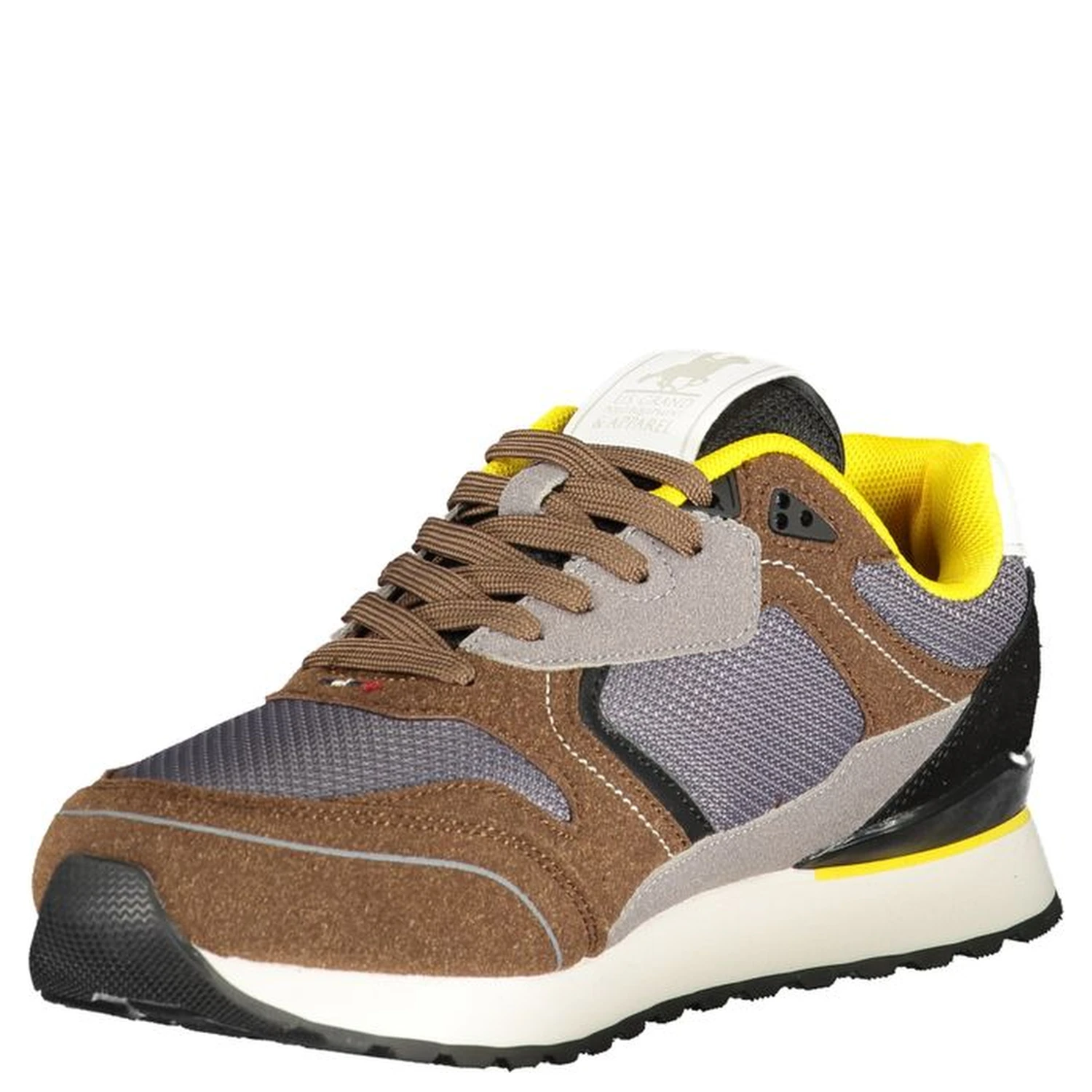 Brown Polyester Athletic Sneakers