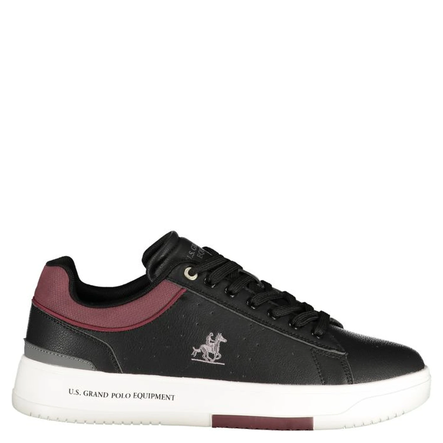 Black Polyurethane Men Sneaker