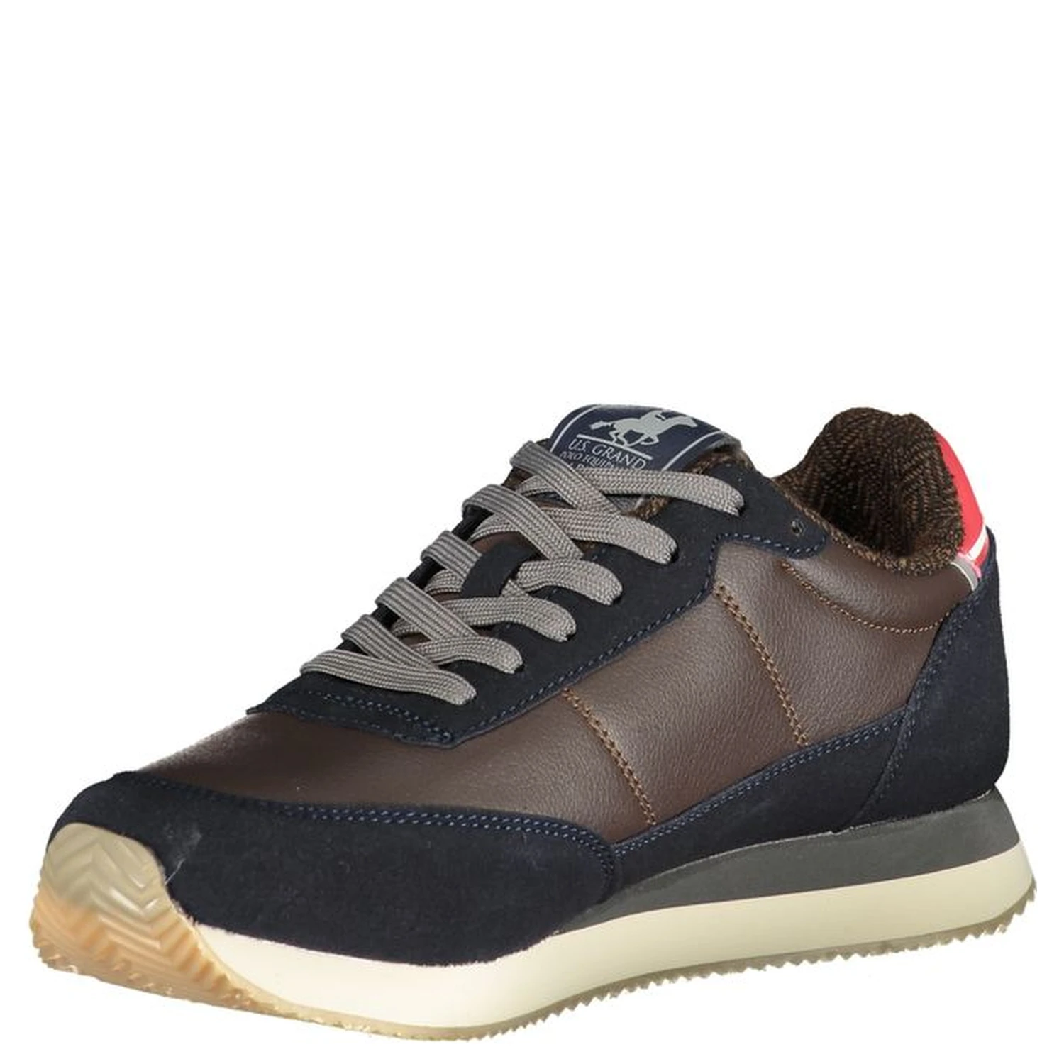 Brown Polyester Athletic Sneakers