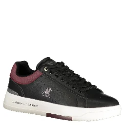 Black Polyurethane Men Sneaker