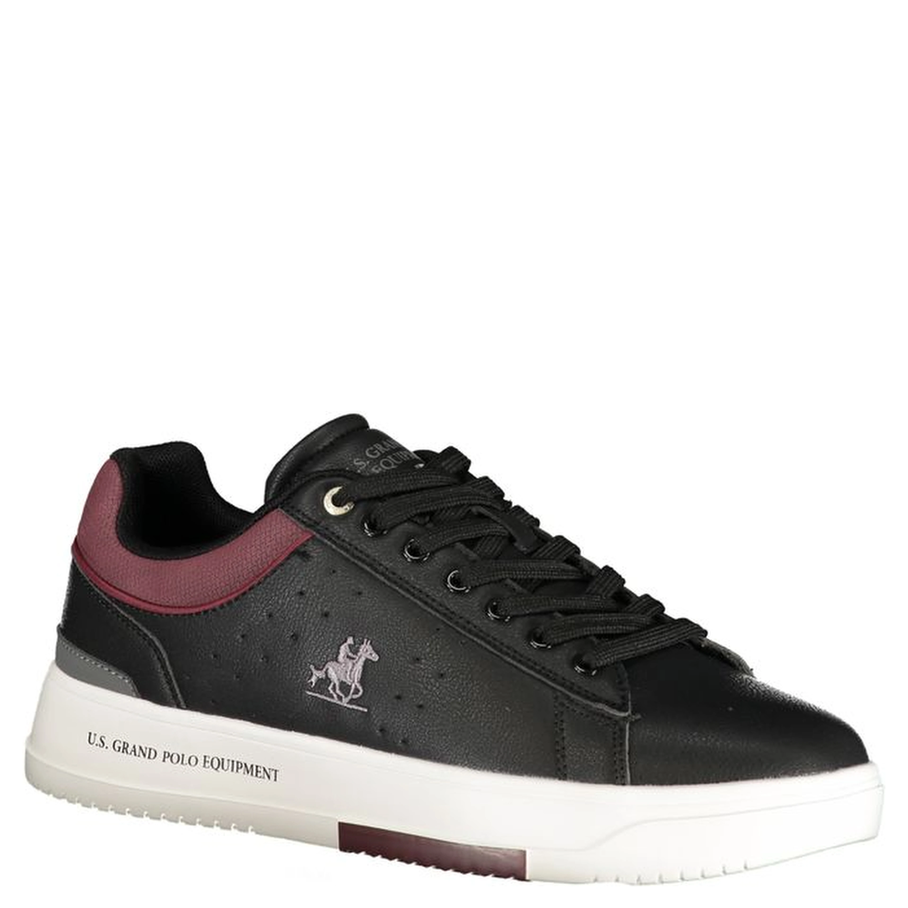 Black Polyurethane Men Sneaker