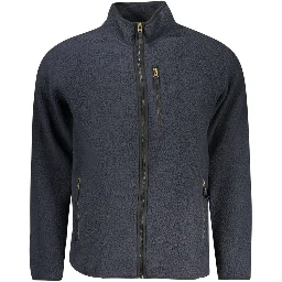 Blu Polyester Men Sweatshirt