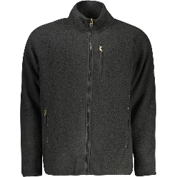 Black Polyester Men's Sweatshirt