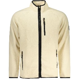 White Polyester Men Sweatshirt