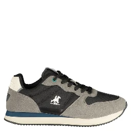 Black Polyurethane Men Sneaker