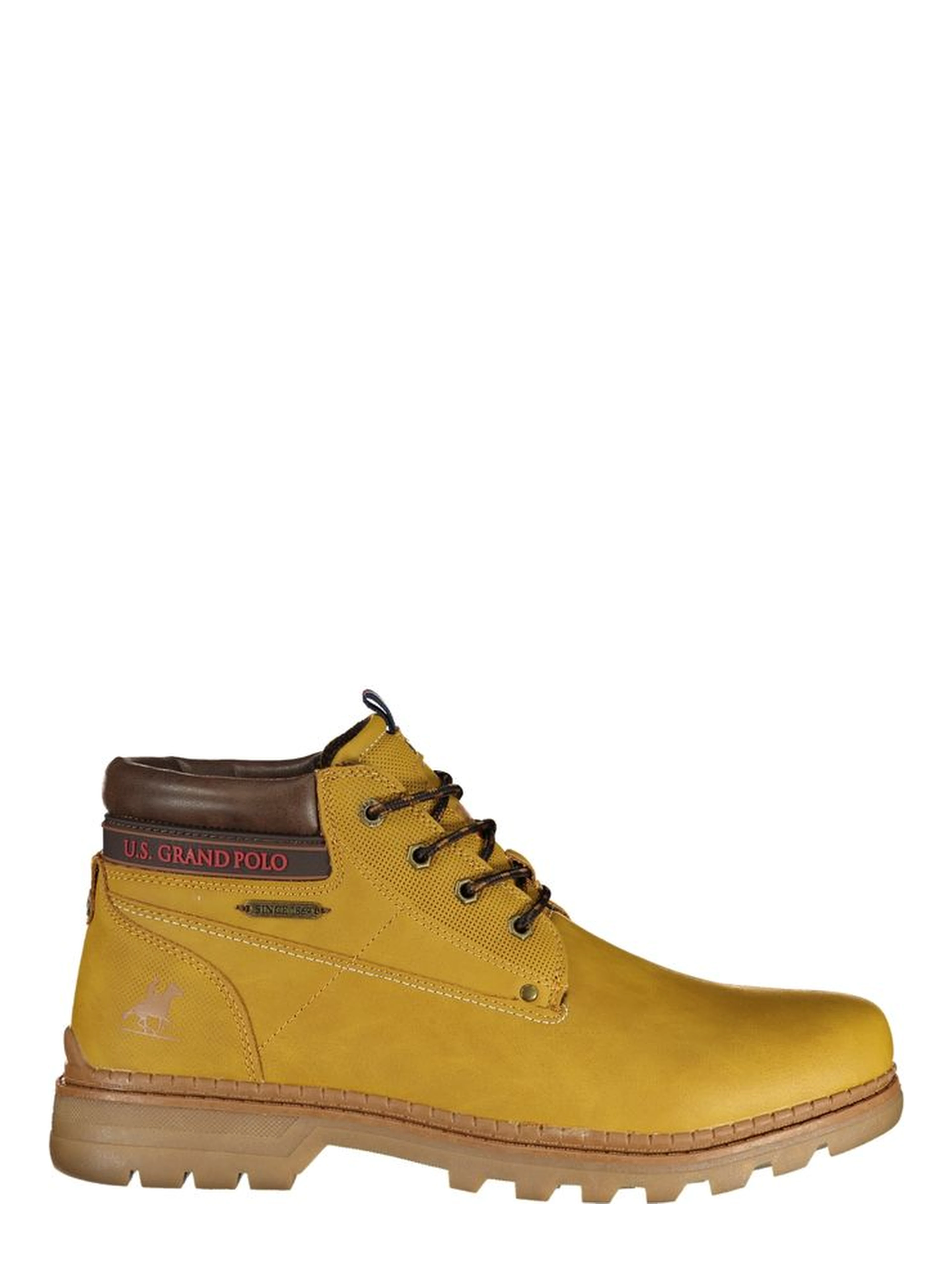 Yellow Polyurethane Men Ankle Boot