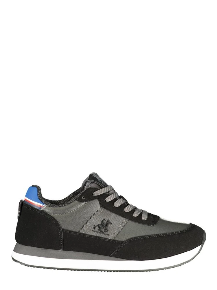 Black Polyurethane Men Sneaker