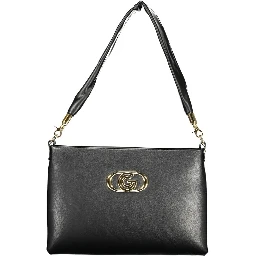 Black Polyurethane Women Handbag