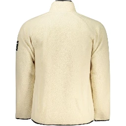 White Polyester Men Sweatshirt