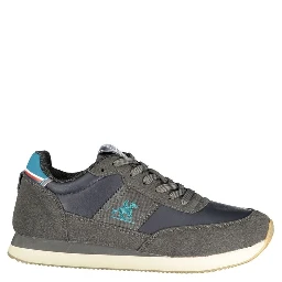 Blue Polyurethane Men Sneaker