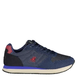 Blue Polyurethane Men Sneaker
