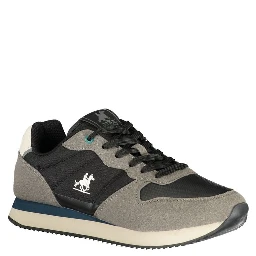 Black Polyurethane Men Sneaker