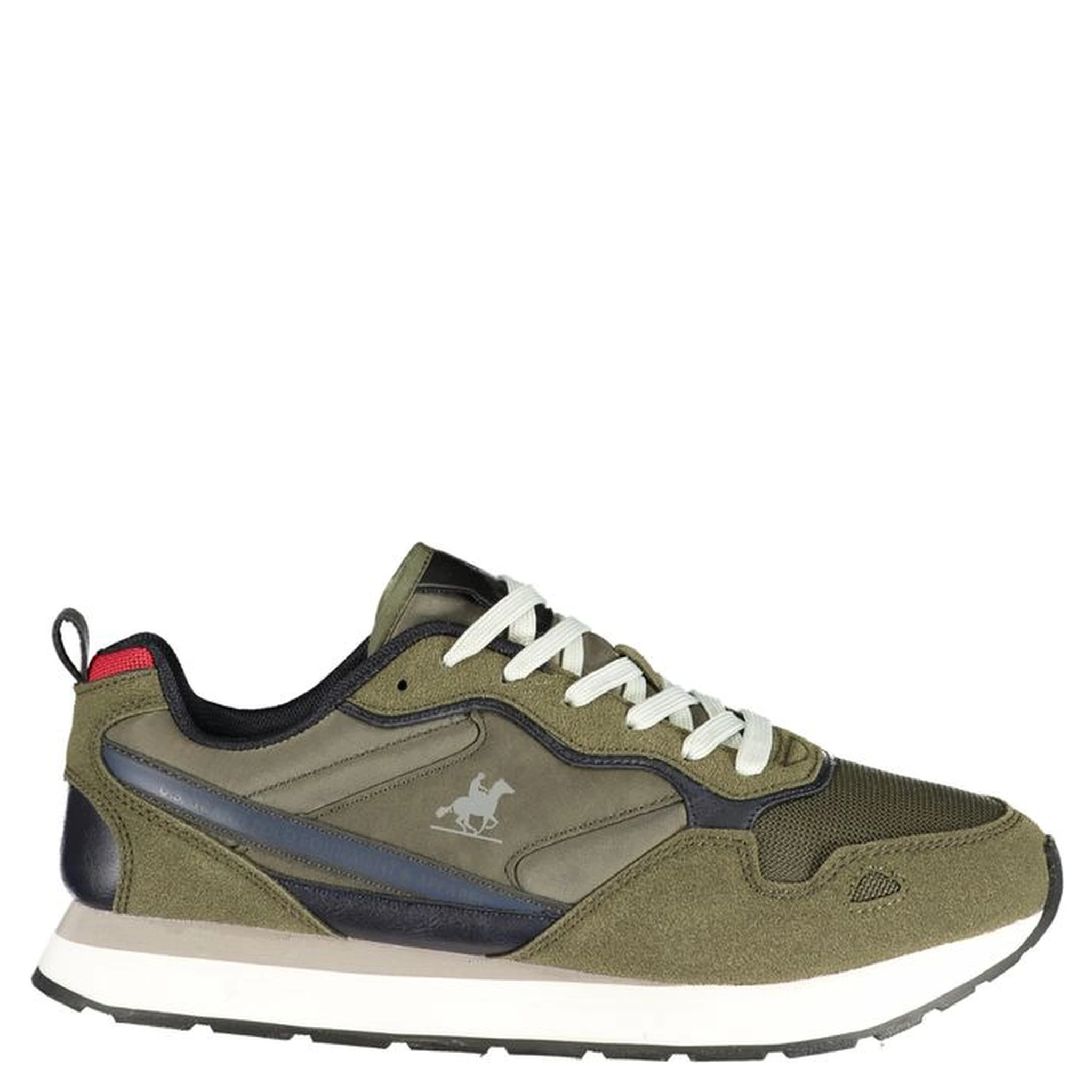 Green Polyester Athletic Sneakers