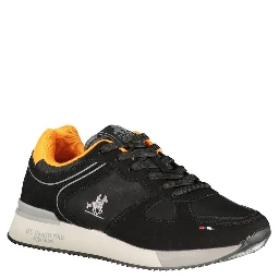 Black Polyurethane Men Sneaker