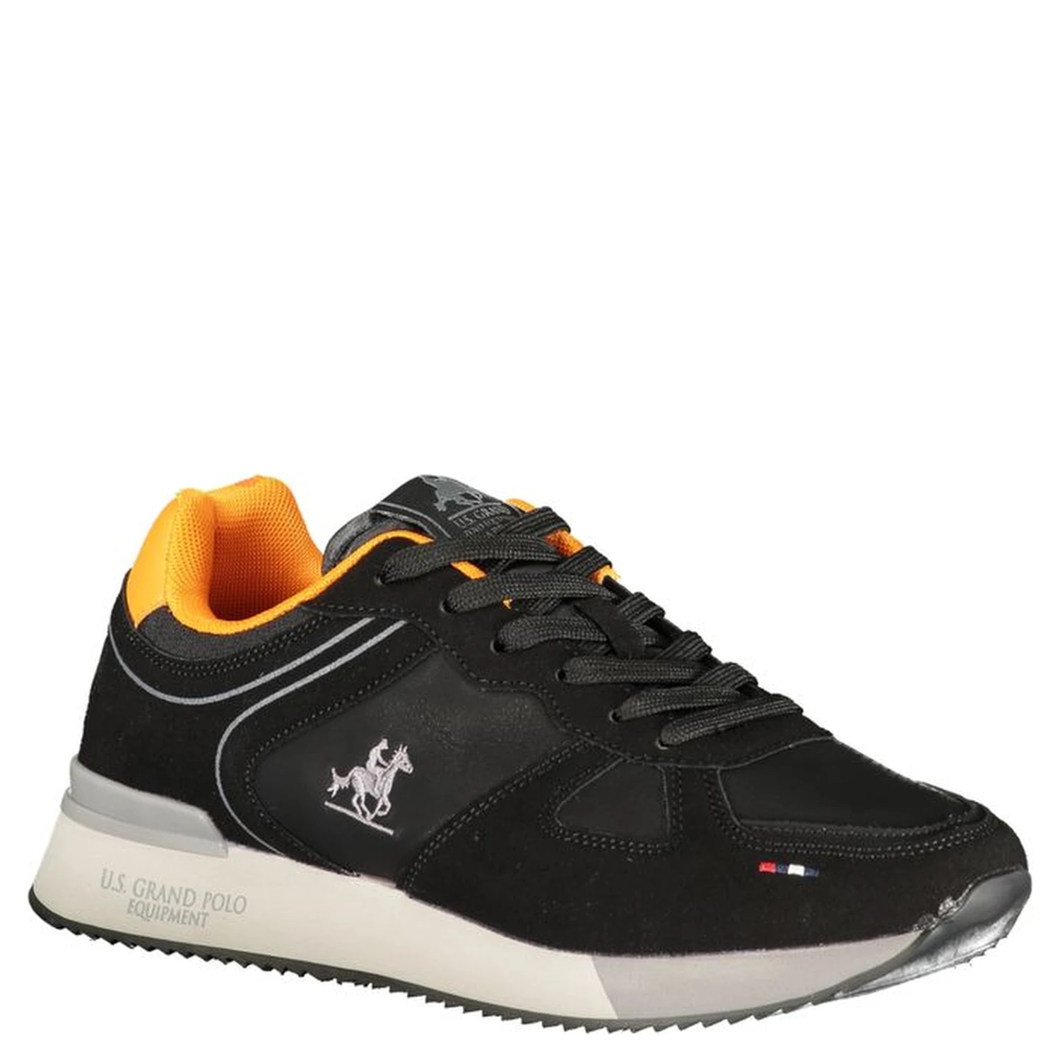 Black Polyurethane Men Sneaker