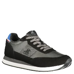 Black Polyurethane Men Sneaker