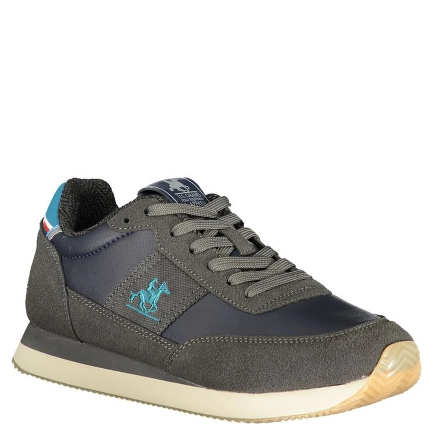 Blue Polyurethane Men Sneaker