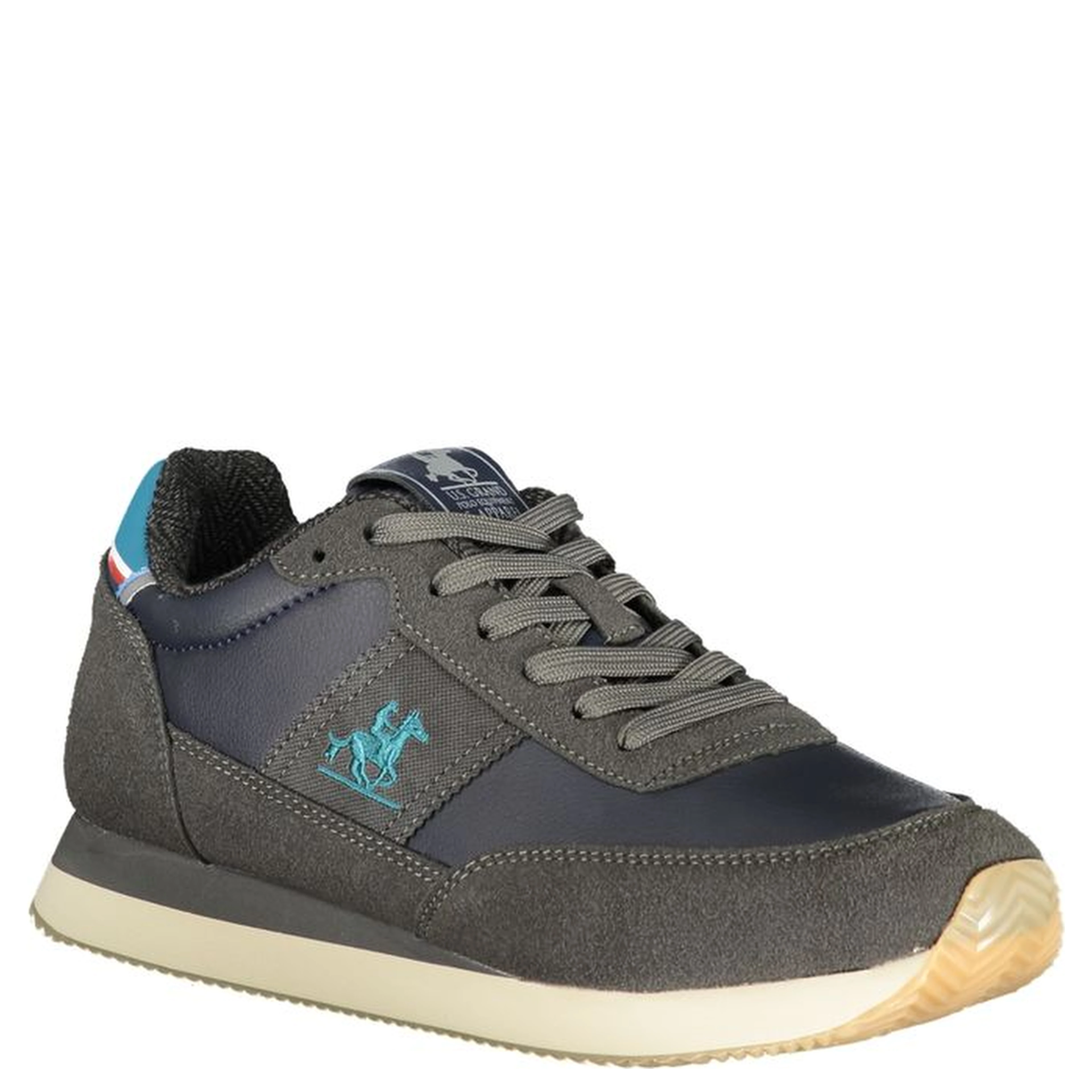 Blue Polyurethane Men Sneaker