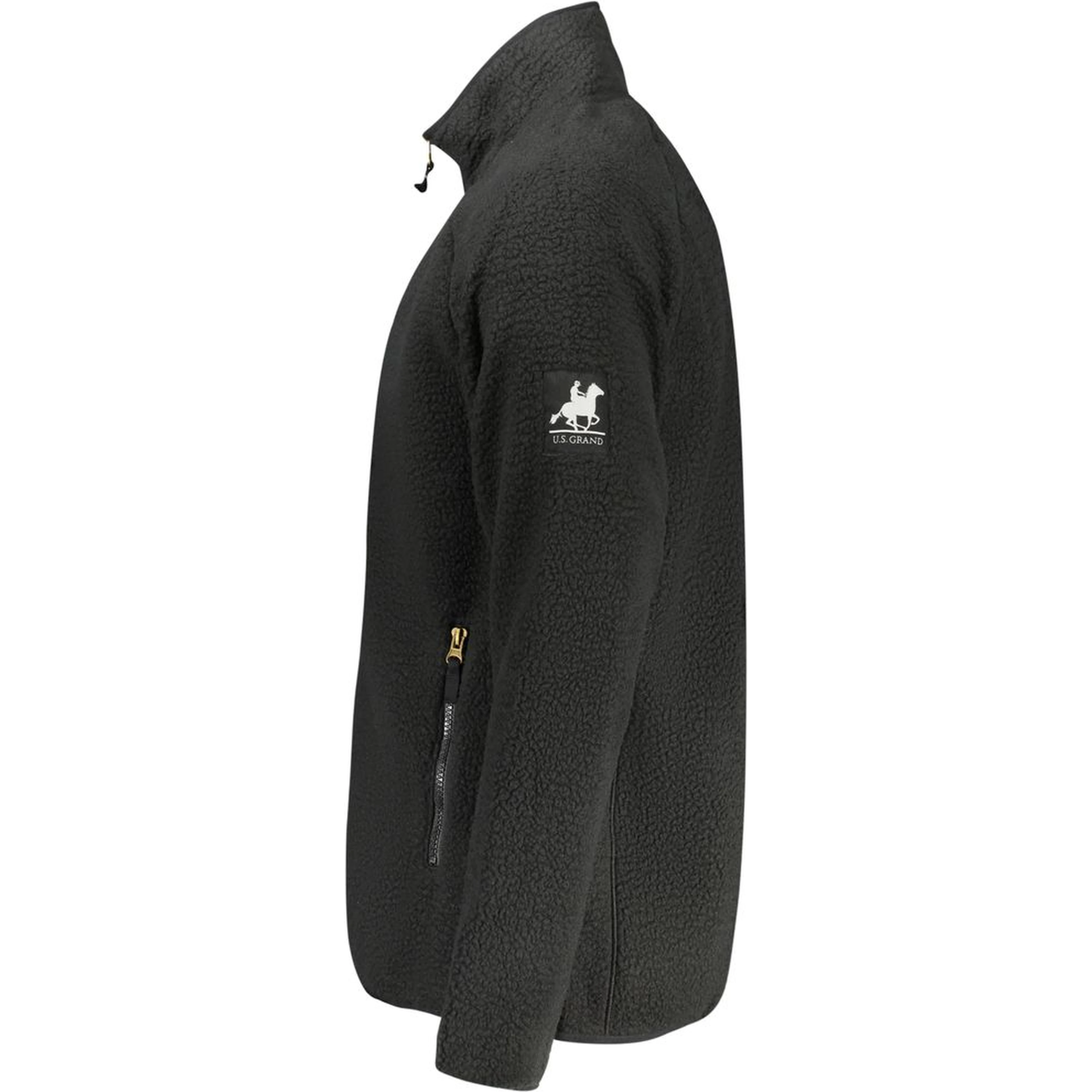 Black Polyester Men's Sweatshirt