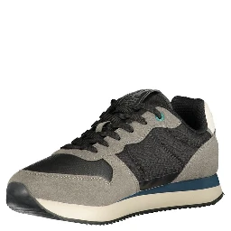 Black Polyurethane Men Sneaker