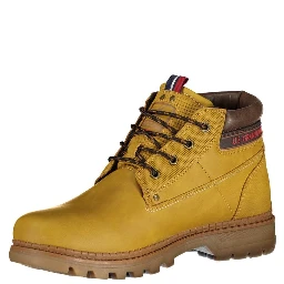 Yellow Polyurethane Men Ankle Boot