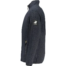 Blu Polyester Men Sweatshirt