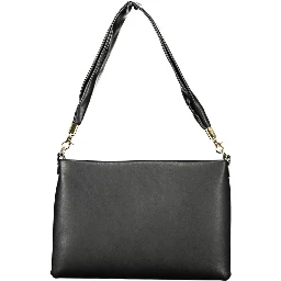Black Polyurethane Women Handbag