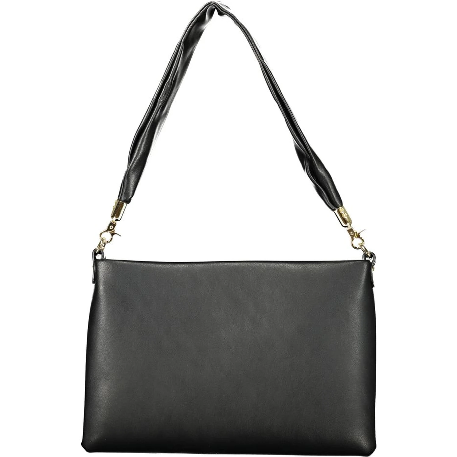 Black Polyurethane Women Handbag