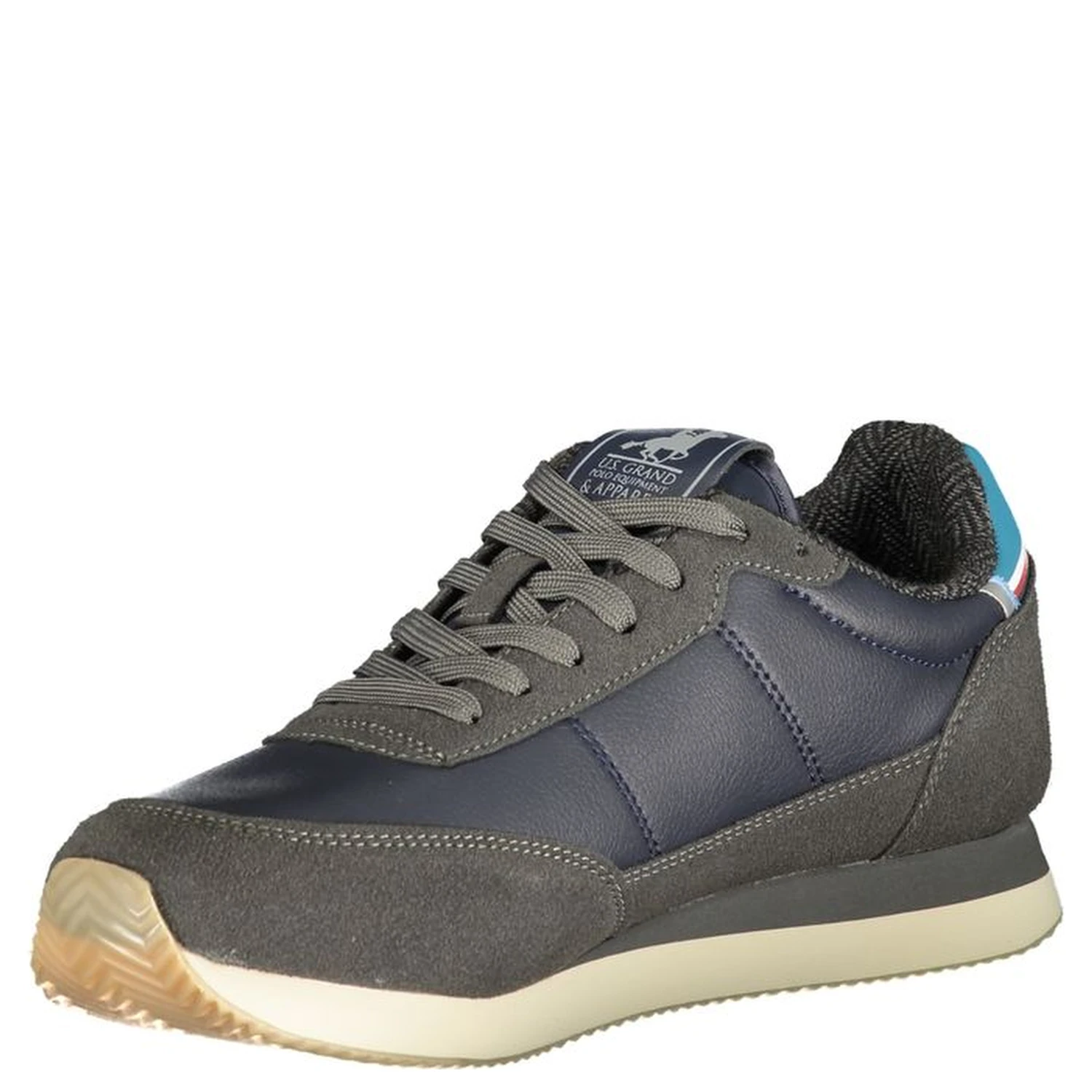 Blue Polyurethane Men Sneaker