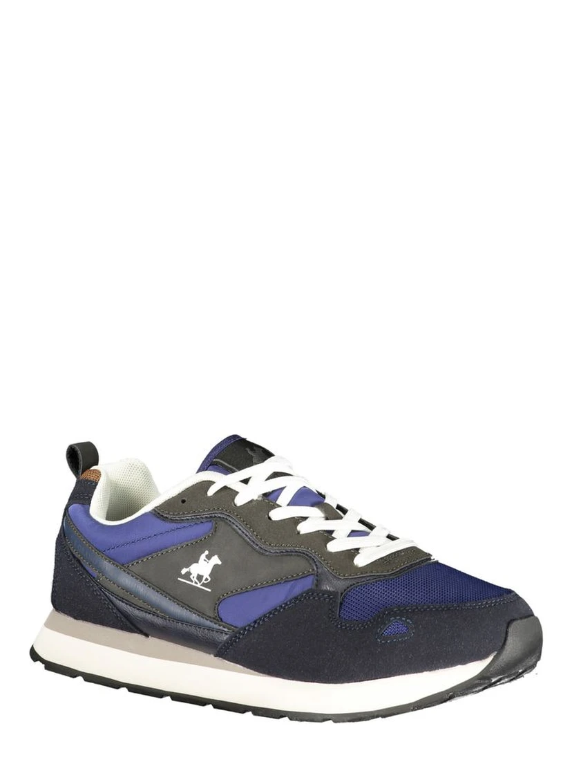 Blue Polyester Men Sneaker