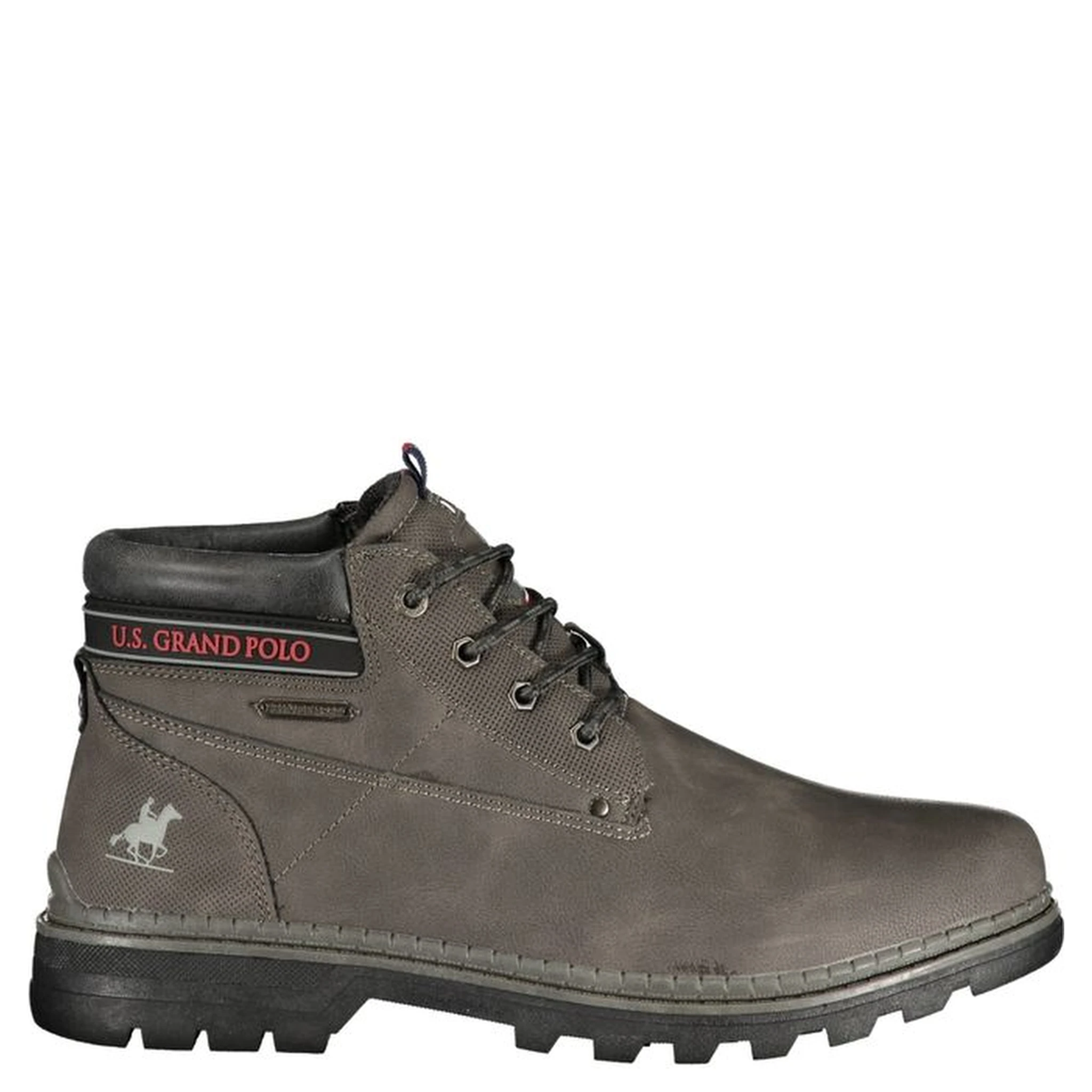 Grigio Polyurethane Men Ankle Boot