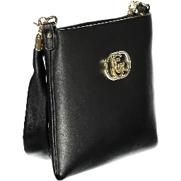 Black Polyurethane Women Handbag