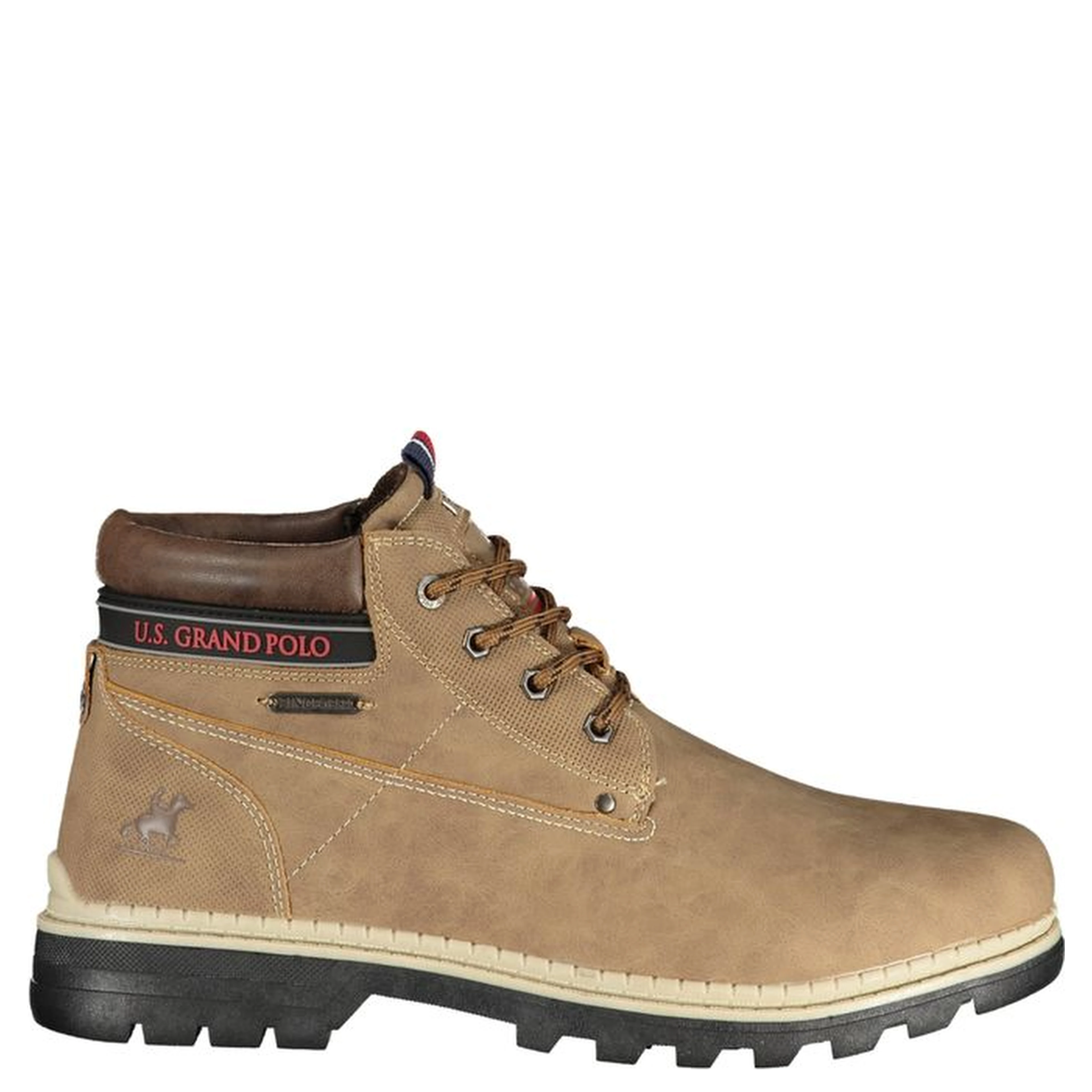 Brown Polyester Ankle Boots