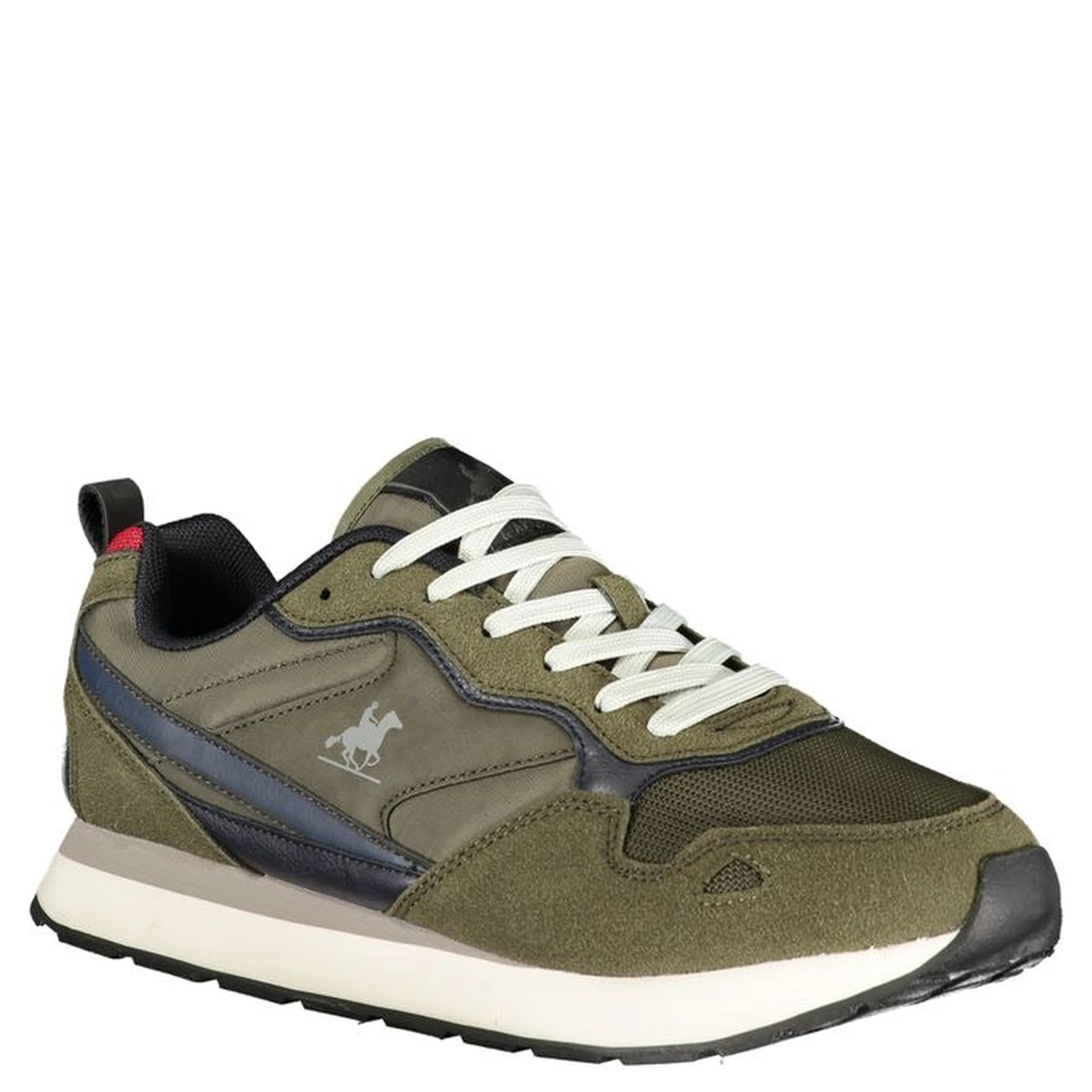 Green Polyester Athletic Sneakers