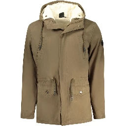 Verde Polyester Men's Parka Jacket