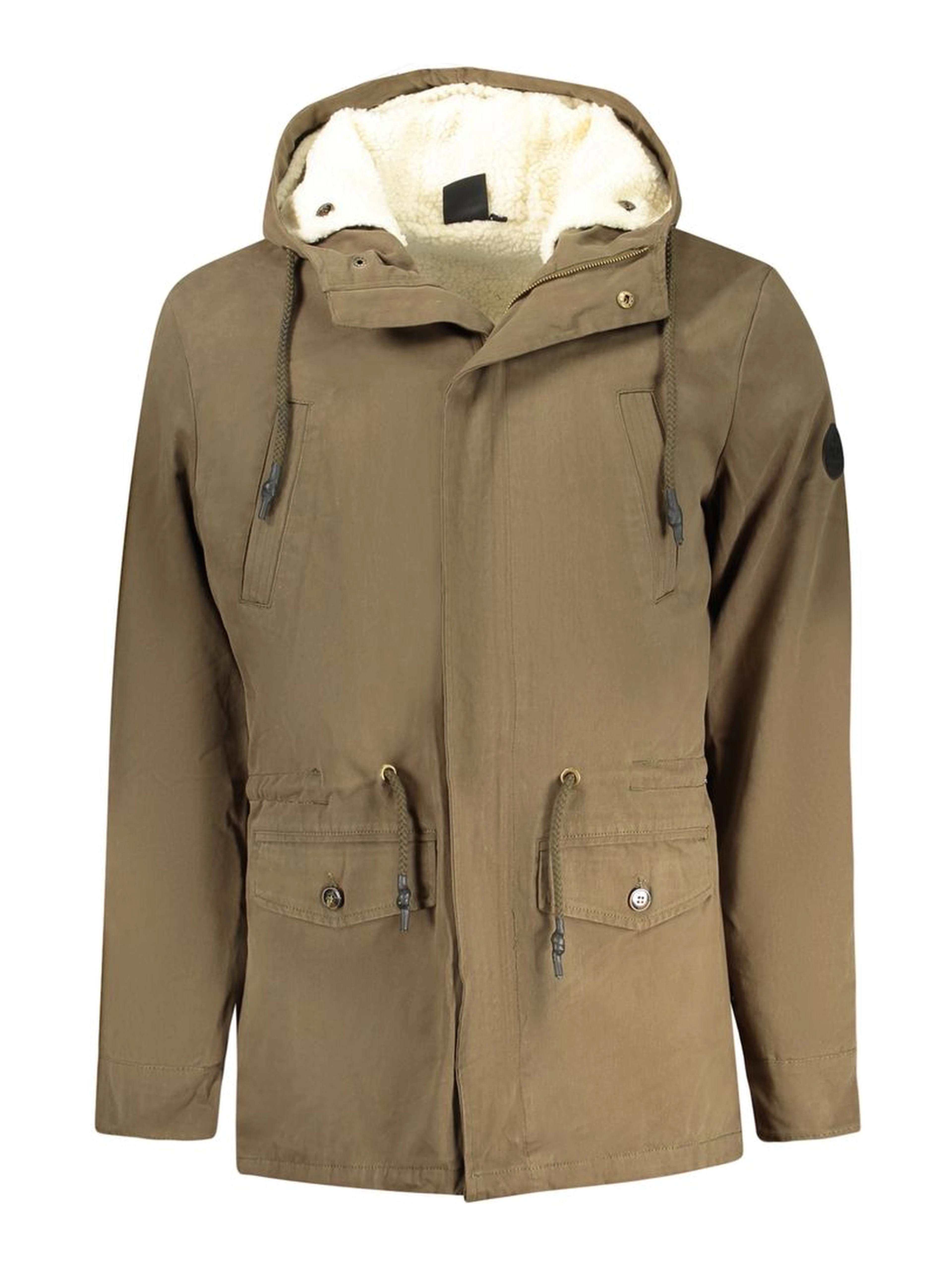 Verde Polyester Men's Parka Jacket