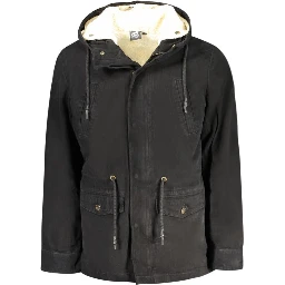 Nero Polyester Men's Parka Jacket