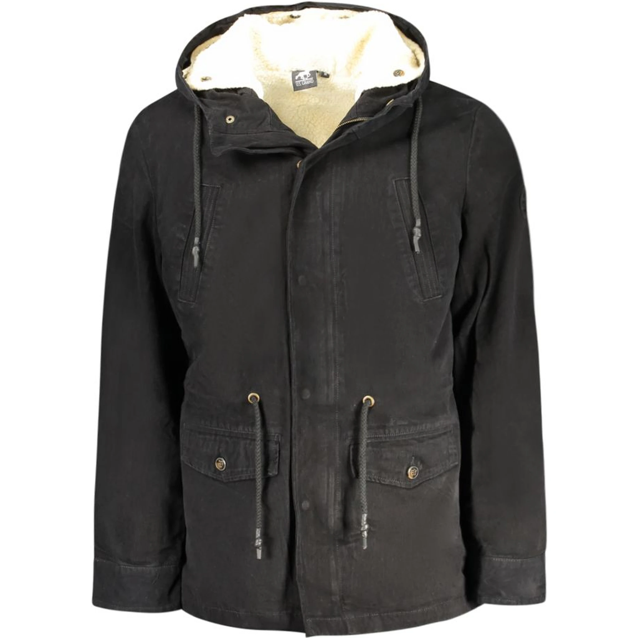 Nero Polyester Men's Parka Jacket