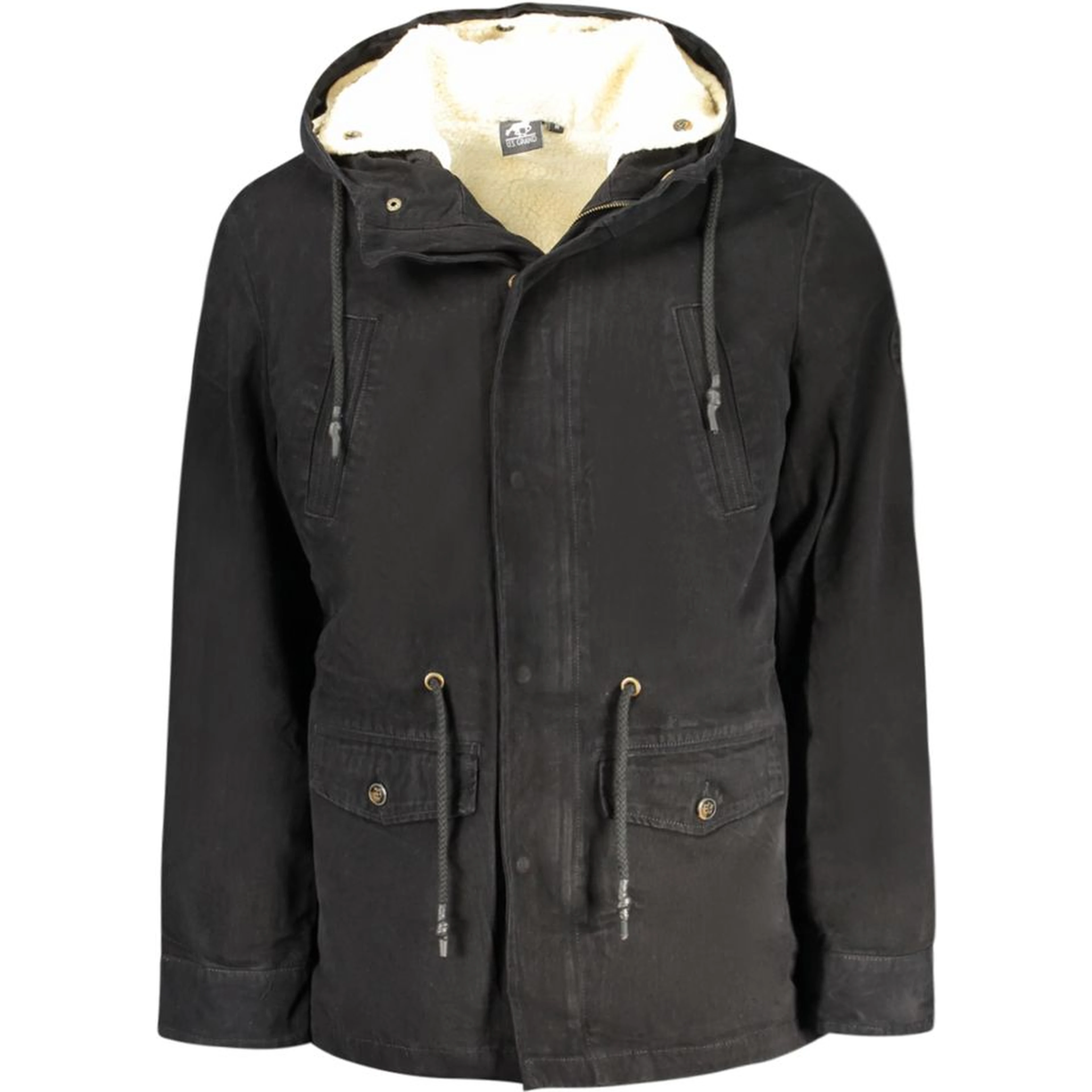 Nero Polyester Men's Parka Jacket